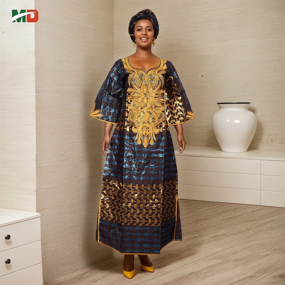 MD African Daily Ankara Dress For Women Bazin Riche Attire Traditional Embroidered Wedding Party Turkey Outfit Plus Size Clothes
MD African Daily Ankara Dress For Women Bazin Riche Attire Traditional Embroidered Wedding Party Turkey Outfit Plus Size Clothes