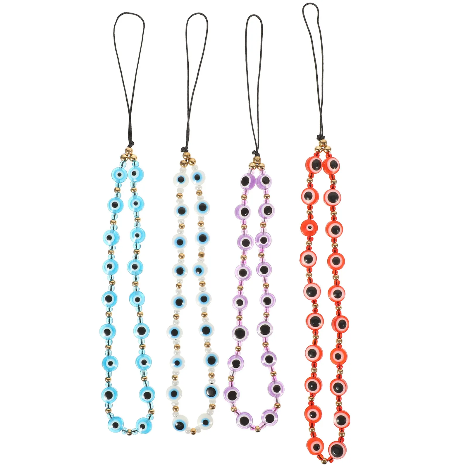 4Pcs Beaded Phone Charm Strap with Evil Eye Decor Bright Colorful Delicate Design Anti-Lost Wrist Lanyard for Women Girls Gift
4Pcs Beaded Phone Charm Strap with Evil Eye Decor Bright Colorful Delicate Design Anti-Lost Wrist Lanyard for Women Girls Gift