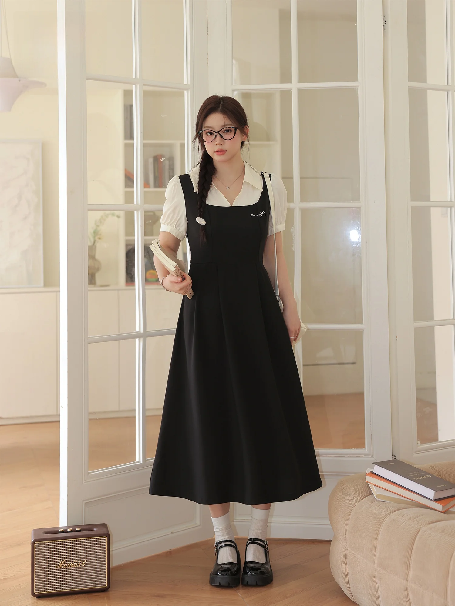 Slimming Illusion Two-Piece Dress Adult Women's plus Size Spring Summer A-Line Midi Skirt Korean Style High Waist Short Sleeve
Slimming Illusion Two-Piece Dress Adult Women's plus Size Spring Summer A-Line Midi Skirt Korean Style High Waist Short Sleeve