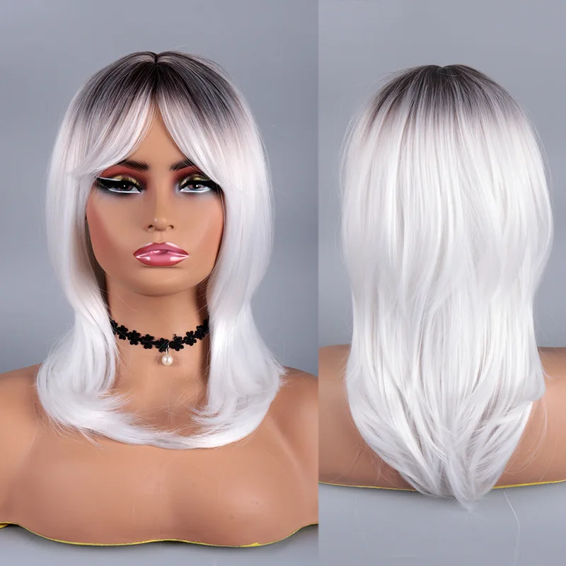 Европейский и американский стиль, окрашенный парик для женщин, серебристо-серый парик для косплея, градиентный короткий парик с челкой посередине для женщин
Европейский и американский стиль, окрашенный парик для женщин, серебристо-серый парик для косплея, градиентный короткий парик с челкой посередине для женщин