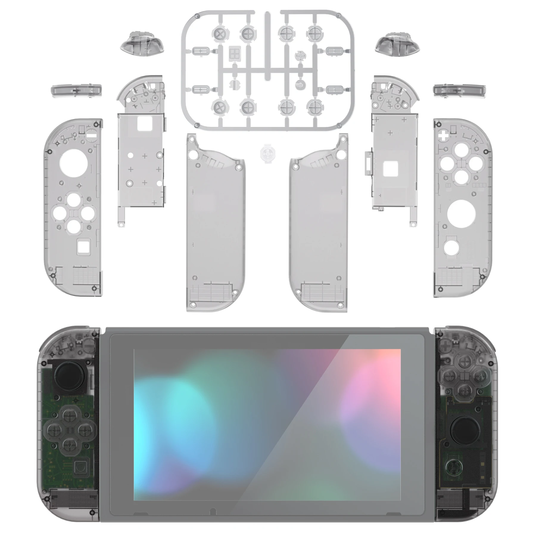 eXtremeRate Housing Shell W/Full Set Buttons for Nintendo Switch JoyCon & OLED JoyCon - Clear Black
eXtremeRate Housing Shell W/Full Set Buttons for Nintendo Switch JoyCon & OLED JoyCon - Clear Black