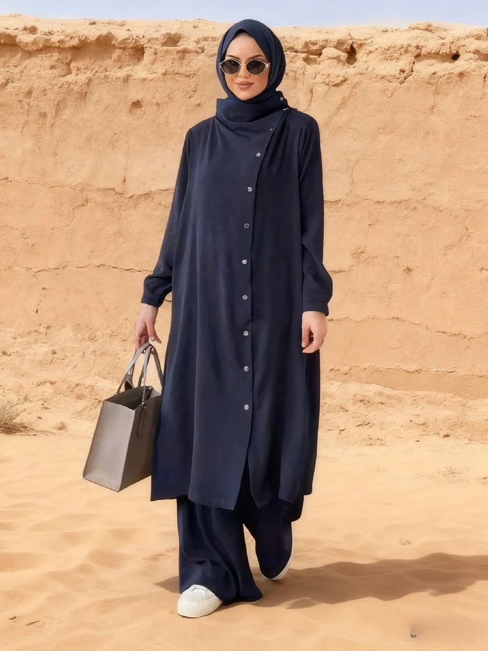 Женский мусульманский комплект из 2 предметов, длинный кардиган, рубашка с широкими брюками, костюм, однобортный костюм в Марокко, Дубай, мусульманский ансамбль
Женский мусульманский комплект из 2 предметов, длинный кардиган, рубашка с широкими брюками, костюм, однобортный костюм в Марокко, Дубай, мусульманский ансамбль