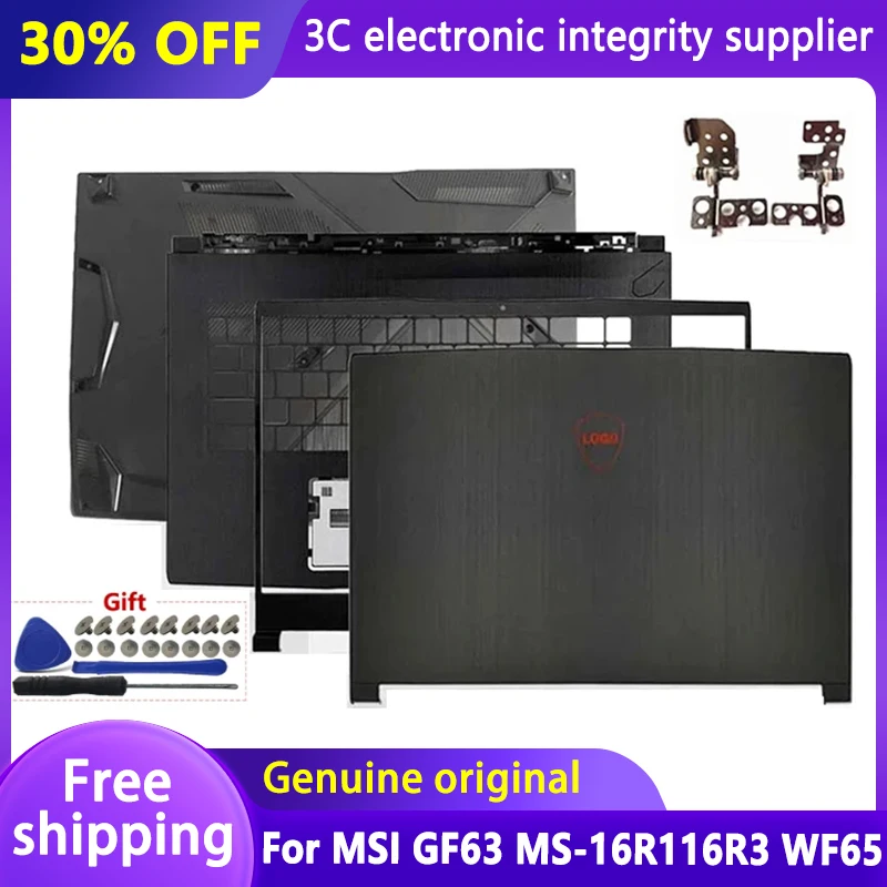 Новинка, верхняя часть ноутбука, для MSI GF63, задняя крышка LCD WF65/Передняя панель/петли/задняя крышка
Новинка, верхняя часть ноутбука, для MSI GF63, задняя крышка LCD WF65/Передняя панель/петли/задняя крышка