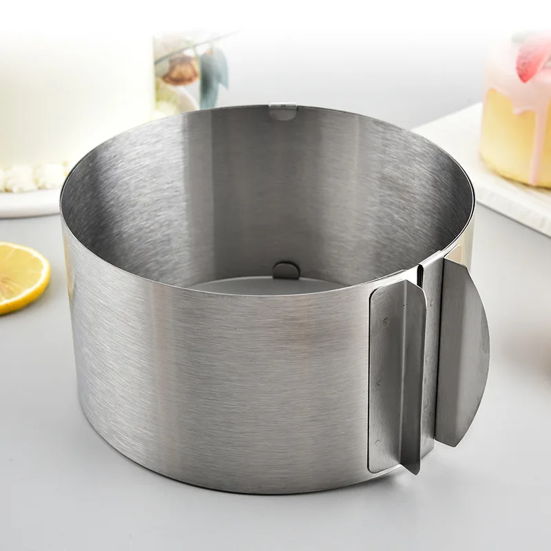 430 Stainless Steel 6-30cm Telescopic Mousse Ring Circle Mold Rustproof Adjustable With Scale Heightened Cake Rings For Baking
430 Stainless Steel 6-30cm Telescopic Mousse Ring Circle Mold Rustproof Adjustable With Scale Heightened Cake Rings For Baking