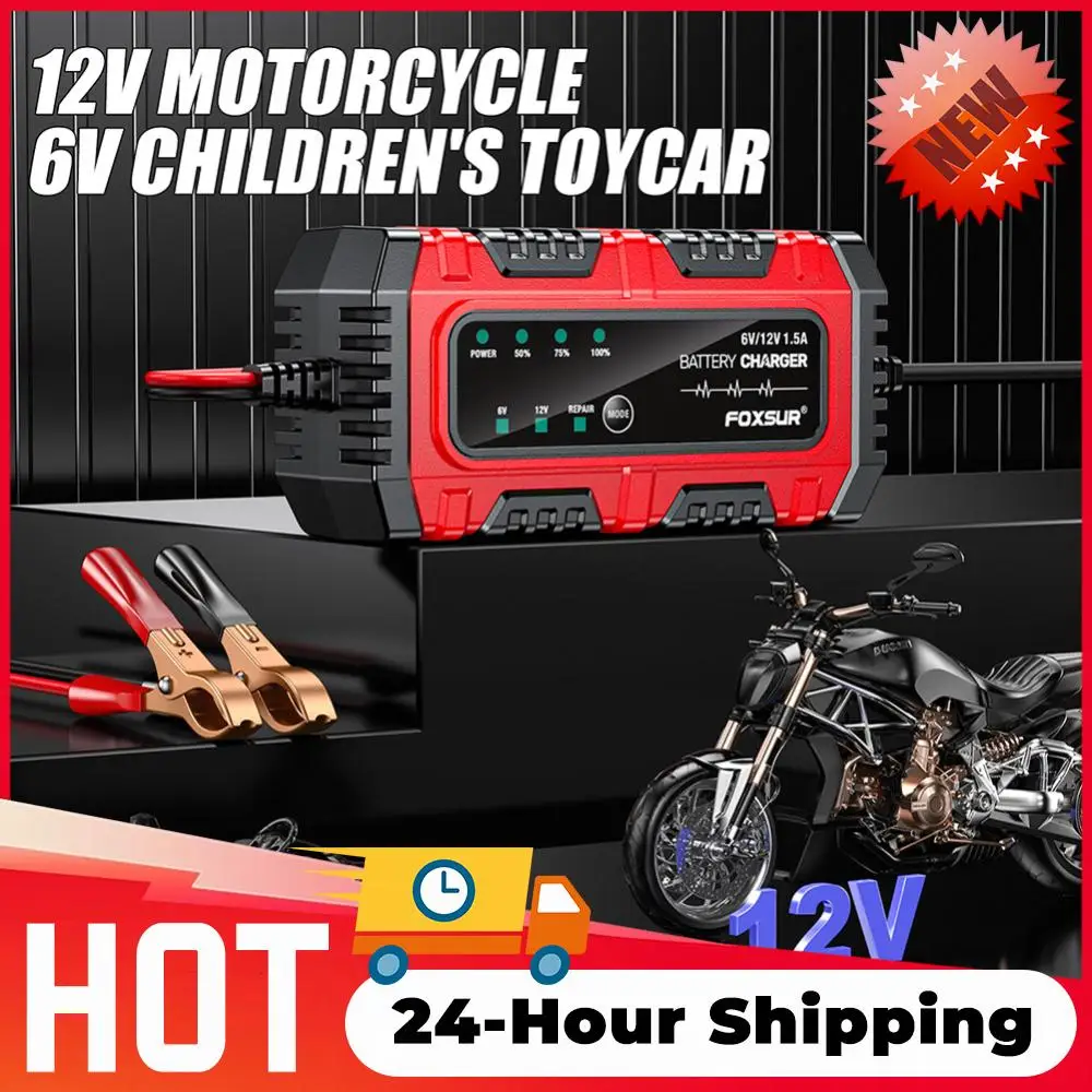 6V 12V 1.5A Electric Motorcycles Charger Moto Battery Charger Car and Motorcycle Battery Charging Unit for Car Truck Boat SUV
6V 12V 1.5A Electric Motorcycles Charger Moto Battery Charger Car and Motorcycle Battery Charging Unit for Car Truck Boat SUV