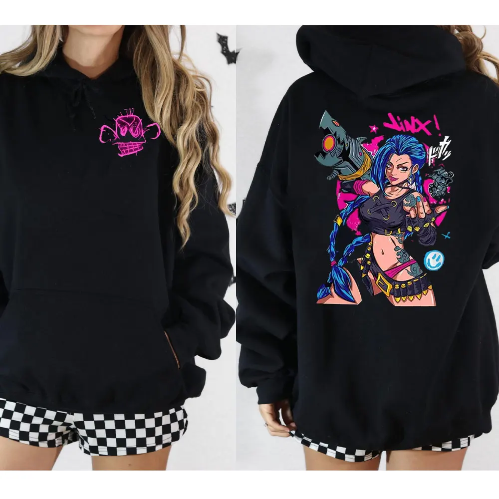Arcane-Jinx аниме зимняя толстовка с капюшоном уличная популярная толстовка с капюшоном в стиле аниме мужская одежда толстовки женские пуловеры с длинными рукавами Sudadera Hombre топы
Arcane-Jinx аниме зимняя толстовка с капюшоном уличная популярная толстовка с капюшоном в стиле аниме мужская одежда толстовки женские пуловеры с длинными рукавами Sudadera Hombre топы