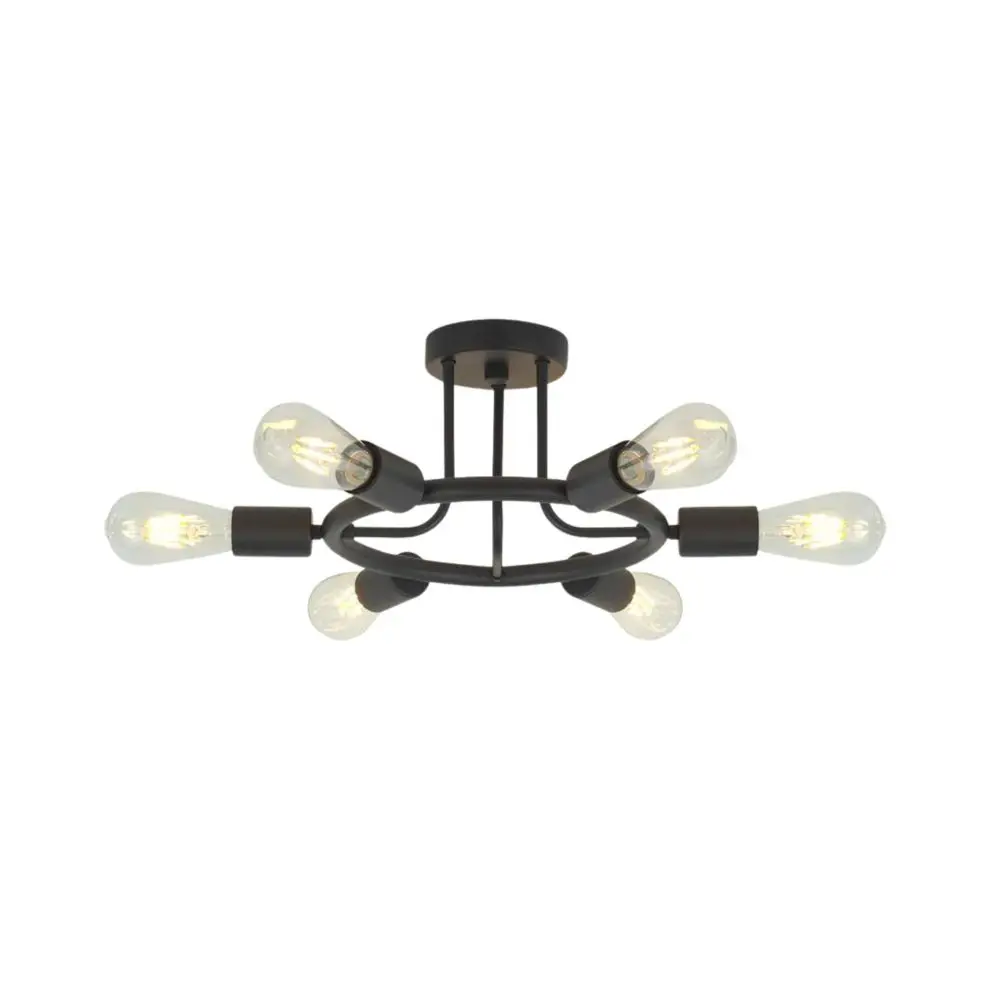 6 Light Modern Sputnik Lights Semi Flush Mount Ceiling Light Black Finished
6 Light Modern Sputnik Lights Semi Flush Mount Ceiling Light Black Finished