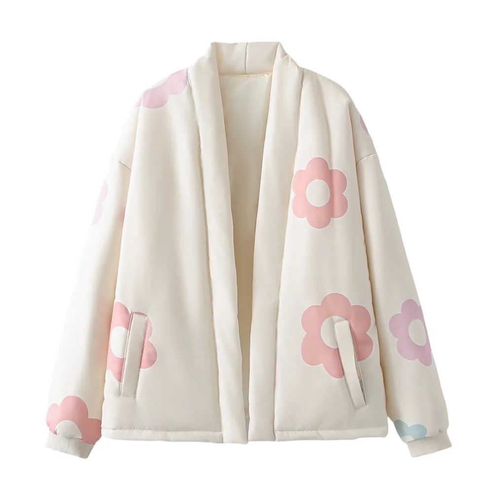 TRAF Autumn New Product Casual Fashion Small Flower Embroidery Cardigan Coat Thick Cotton Jacket Top
TRAF Autumn New Product Casual Fashion Small Flower Embroidery Cardigan Coat Thick Cotton Jacket Top