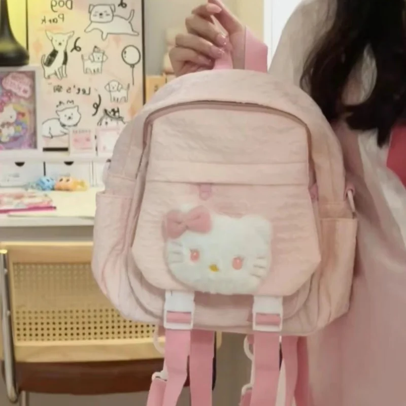 2025 New Hot Sanrios Girl Texture Leisure Backpack Quadratic Element Kawaii Hello Kitty Cartoon Student Handbag Fashion Style
2025 New Hot Sanrios Girl Texture Leisure Backpack Quadratic Element Kawaii Hello Kitty Cartoon Student Handbag Fashion Style