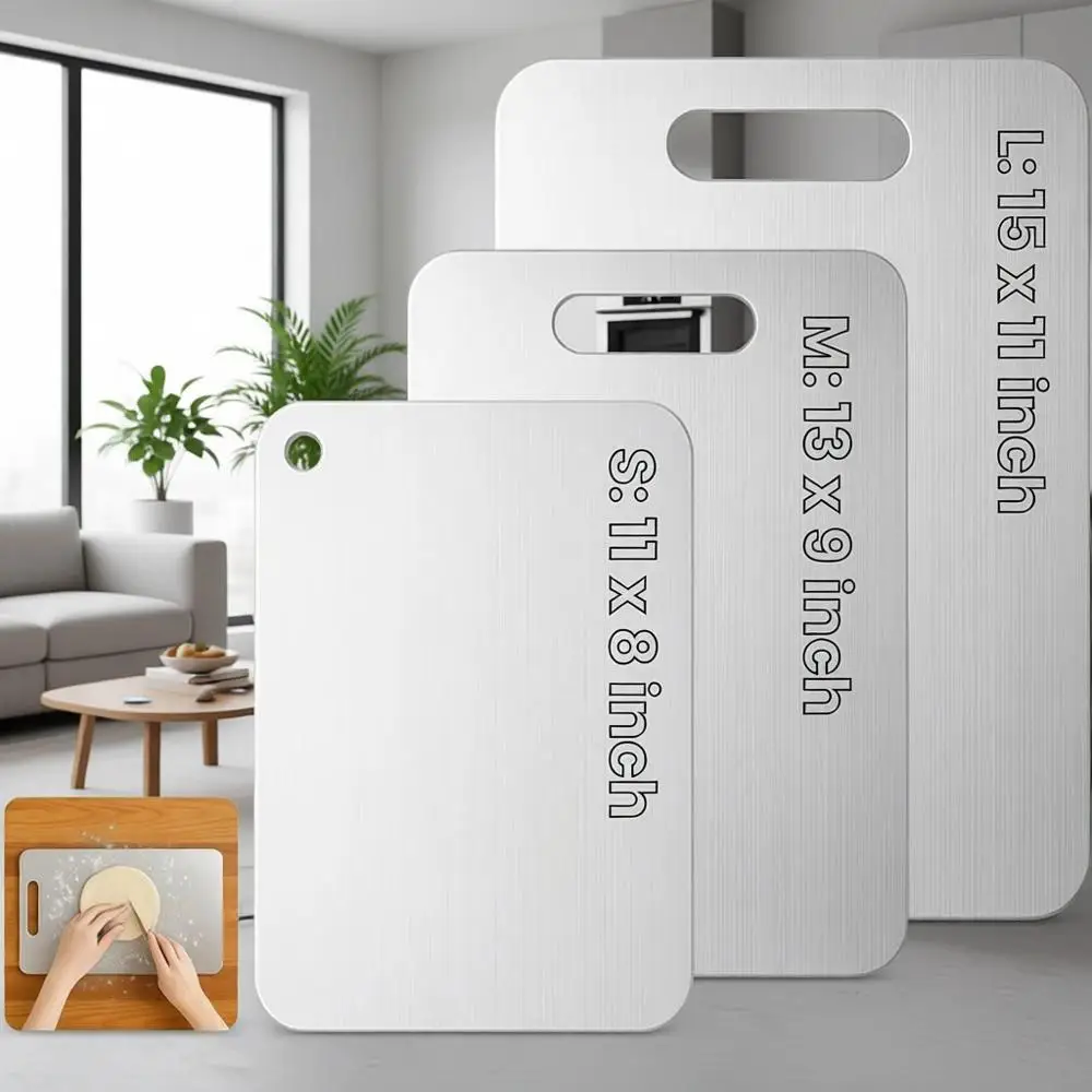 Upgraded 100% Titanium 3-Piece Cutting Board Set: Non-Stick, Hygienic, Durable for Kitchen Use (S, M, L)
Upgraded 100% Titanium 3-Piece Cutting Board Set: Non-Stick, Hygienic, Durable for Kitchen Use (S, M, L)