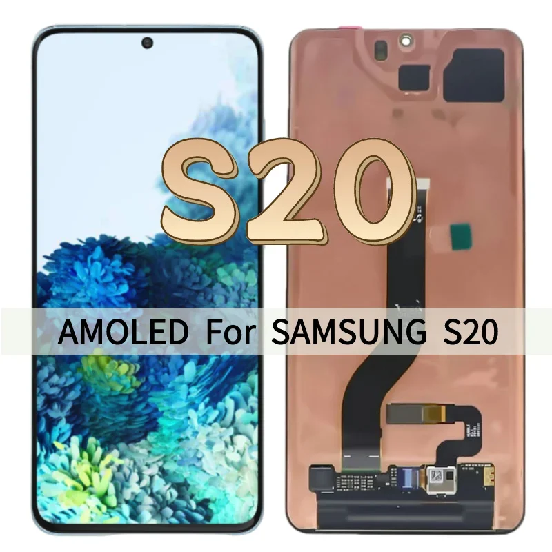 100%AMOLED S20 Display Screen for Samsung Galaxy S20 G980F G980F/DS Lcd Display Digital Touch Screen Assembly Replacement Part
100%AMOLED S20 Display Screen for Samsung Galaxy S20 G980F G980F/DS Lcd Display Digital Touch Screen Assembly Replacement Part