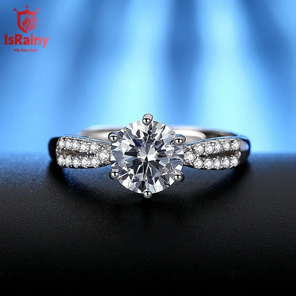 IsRainy D Color 6.5MM Round Cut Moissanite Diamonds Rings For Women Wedding Anniversary 925 Sterling Silver Fine Jewelry Gifts
IsRainy D Color 6.5MM Round Cut Moissanite Diamonds Rings For Women Wedding Anniversary 925 Sterling Silver Fine Jewelry Gifts