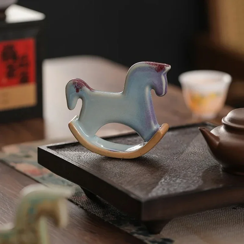 Ceramic Rocking Horse Tea Pet Fun Desk Toy for Stress Relief Home Office Decor Cute Miniature Sculpture Gift
Ceramic Rocking Horse Tea Pet Fun Desk Toy for Stress Relief Home Office Decor Cute Miniature Sculpture Gift