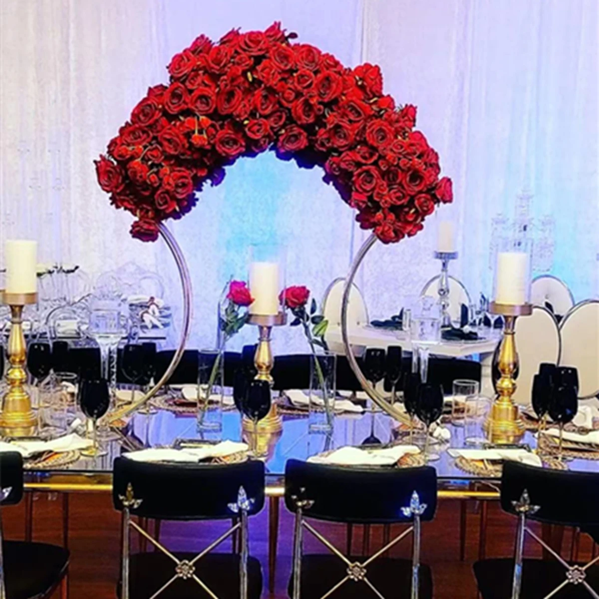 Gold Arch floral Stand Wedding Table vase Centrepiece Wedding Gold-plated Geometric Flower Stand Event Party table Decoration
Gold Arch floral Stand Wedding Table vase Centrepiece Wedding Gold-plated Geometric Flower Stand Event Party table Decoration
