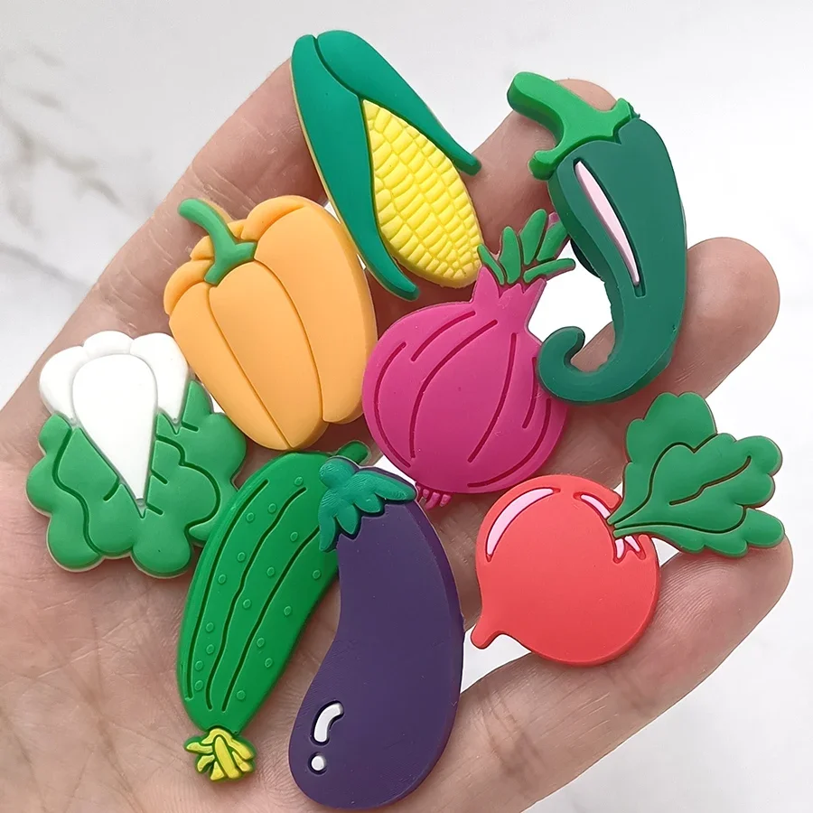 1Pcs Vegetable Icon PVC Shoe Charms Designer Sandal Upper Decoration Accessories Eggplant Chili Carrots Clog Pin Buckle
1Pcs Vegetable Icon PVC Shoe Charms Designer Sandal Upper Decoration Accessories Eggplant Chili Carrots Clog Pin Buckle