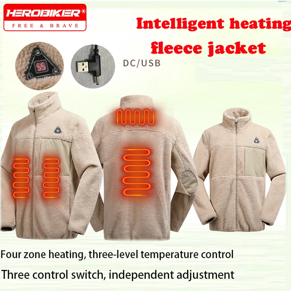 Outdoor Fleece Jacket Heating Jacket 4 Area USB Electric Heated Coat Washable Warm Fleece Thermostatic Self Heating Winter Coat
Outdoor Fleece Jacket Heating Jacket 4 Area USB Electric Heated Coat Washable Warm Fleece Thermostatic Self Heating Winter Coat