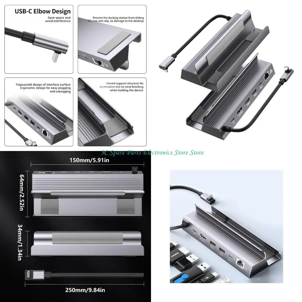 SZ Premium Expansion Dock For Laptops Features 4K60Hz PD100W And Two USB Port
SZ Premium Expansion Dock For Laptops Features 4K60Hz PD100W And Two USB Port