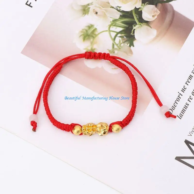 E56A Red Strings Braided Bracelet Chinese Feng Shui Gold Xiu Pendant Bracelet Gift
E56A Red Strings Braided Bracelet Chinese Feng Shui Gold Xiu Pendant Bracelet Gift
