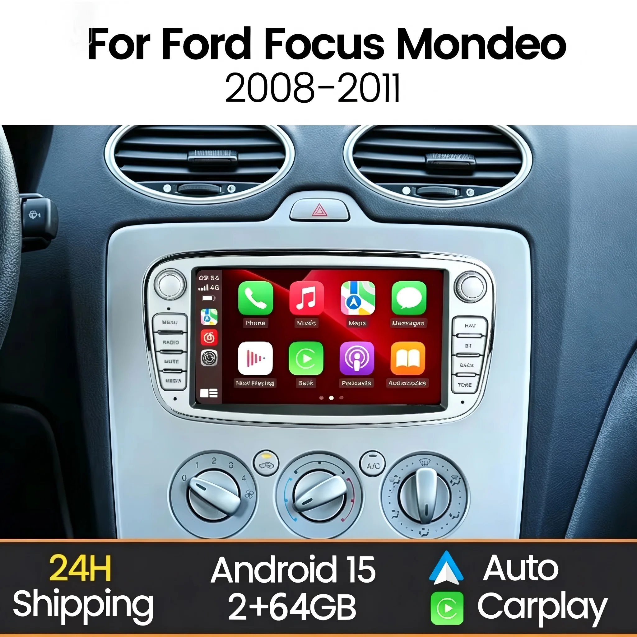 MEKEDE Android Car Radio Screen For Ford Focus 2 3 4 mk2 Kuga Mondeo Fiesta Transit Connect S-C MAX Wireless Carplay Head Unit
MEKEDE Android Car Radio Screen For Ford Focus 2 3 4 mk2 Kuga Mondeo Fiesta Transit Connect S-C MAX Wireless Carplay Head Unit