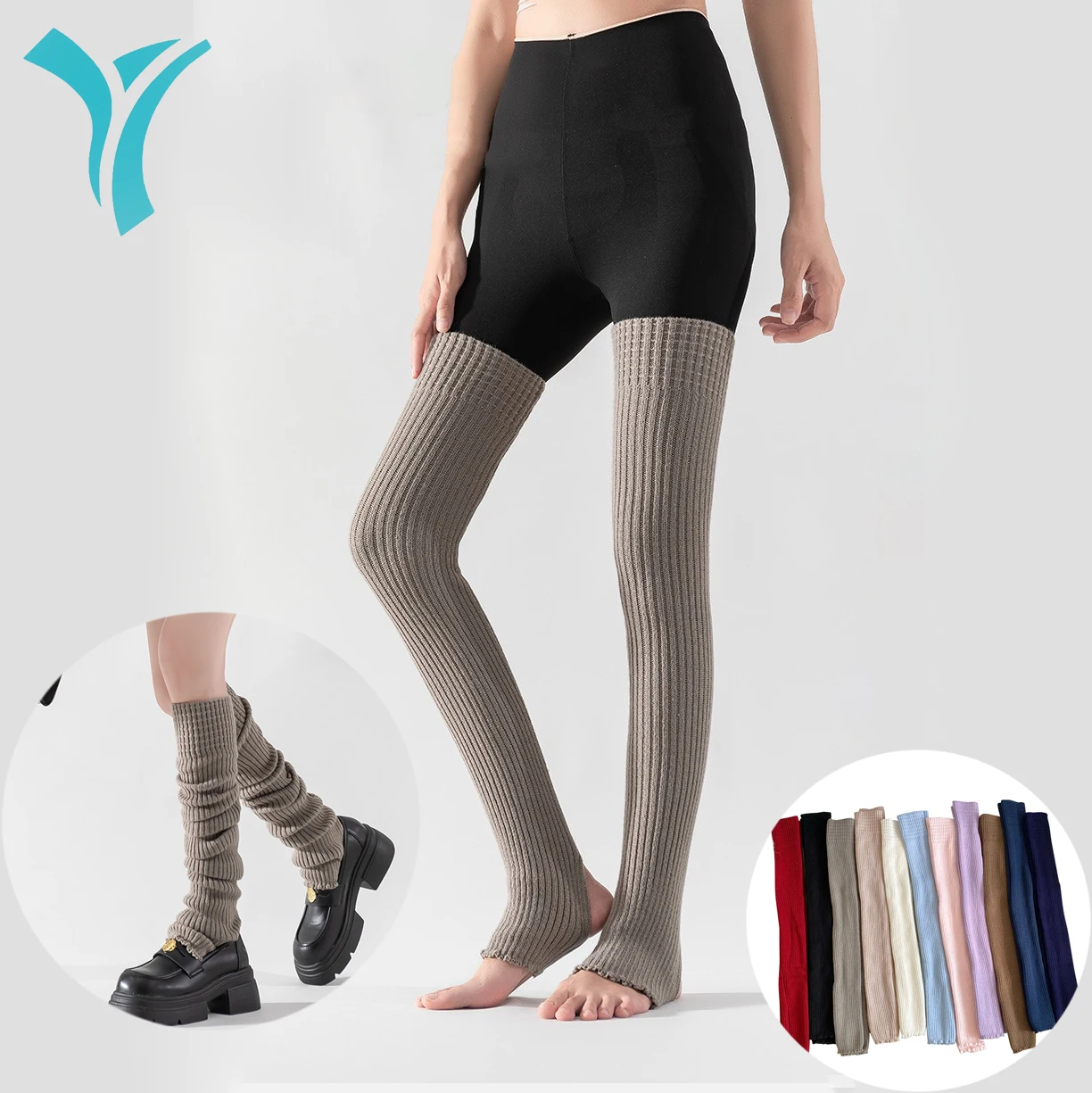 Winter Yoga Leg Warmers Thigh High Socks Over Knee Footless Socks Knitted Long Boot Cuffs Topper Socks for Women
Winter Yoga Leg Warmers Thigh High Socks Over Knee Footless Socks Knitted Long Boot Cuffs Topper Socks for Women