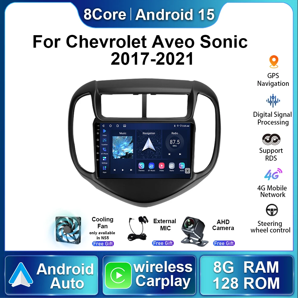 Android15 Автомобильная стереосистема, авторадио для Chevrolet Aveo Sonic Chevy 2017-2021 Мультимедийный плеер Авто беспроводной Carplay NavigationGPS
Android15 Автомобильная стереосистема, авторадио для Chevrolet Aveo Sonic Chevy 2017-2021 Мультимедийный плеер Авто беспроводной Carplay NavigationGPS