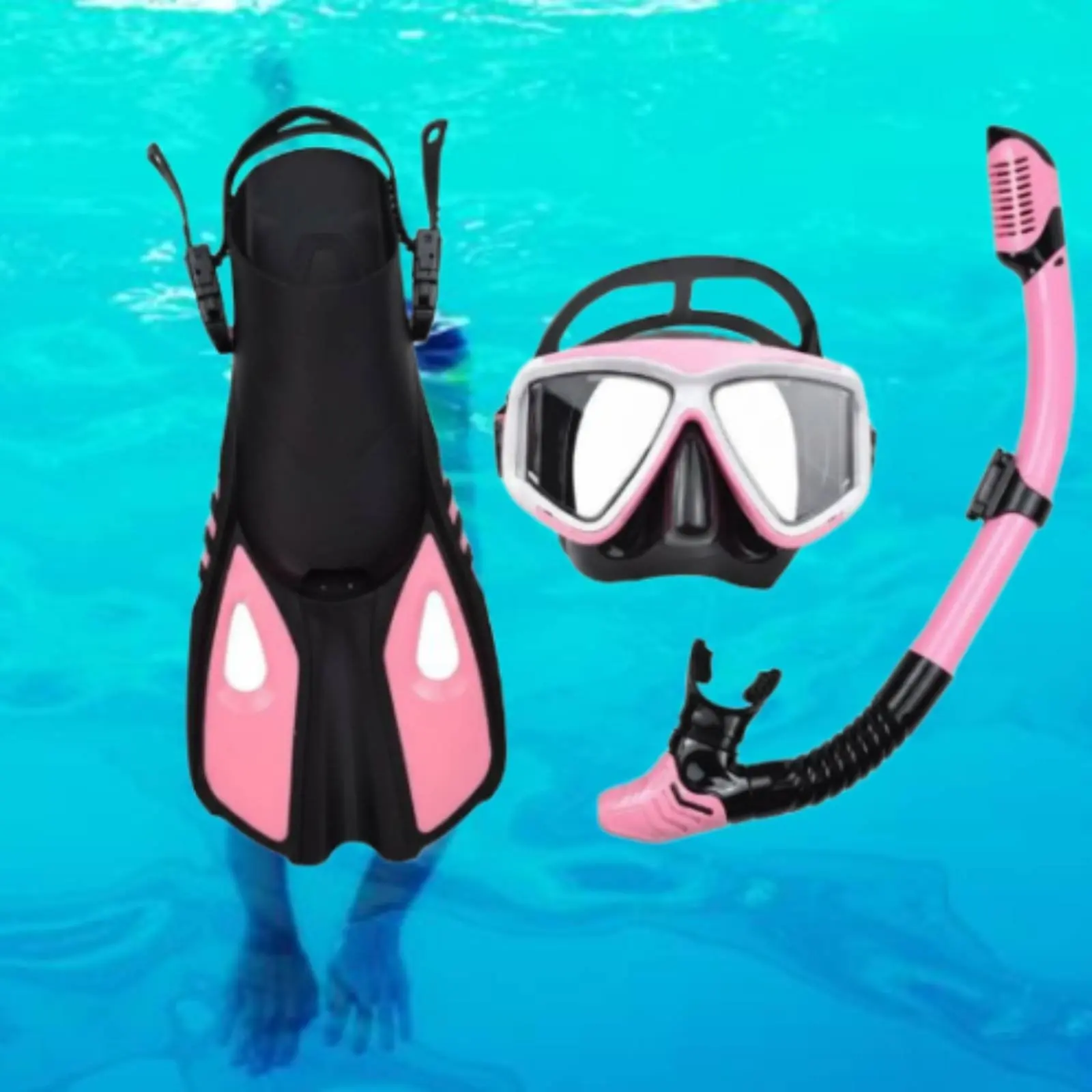 Full Dry Breathing Tube Set Anti-Suffocate Diving Facepiece Breathing Tube Fin Set Aquatic Activities Gear Adjustable Fins
Full Dry Breathing Tube Set Anti-Suffocate Diving Facepiece Breathing Tube Fin Set Aquatic Activities Gear Adjustable Fins