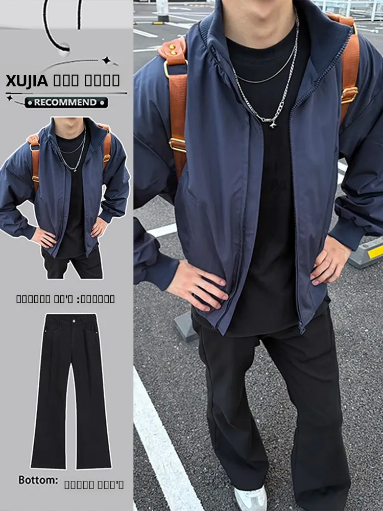 American Sle Bomber Pilot Jaet Men's ort Coat Cleanfit Outfit Set Casual Loose Fit Polyester Fiber Long Sve Zipper
American Sle Bomber Pilot Jaet Men's ort Coat Cleanfit Outfit Set Casual Loose Fit Polyester Fiber Long Sve Zipper