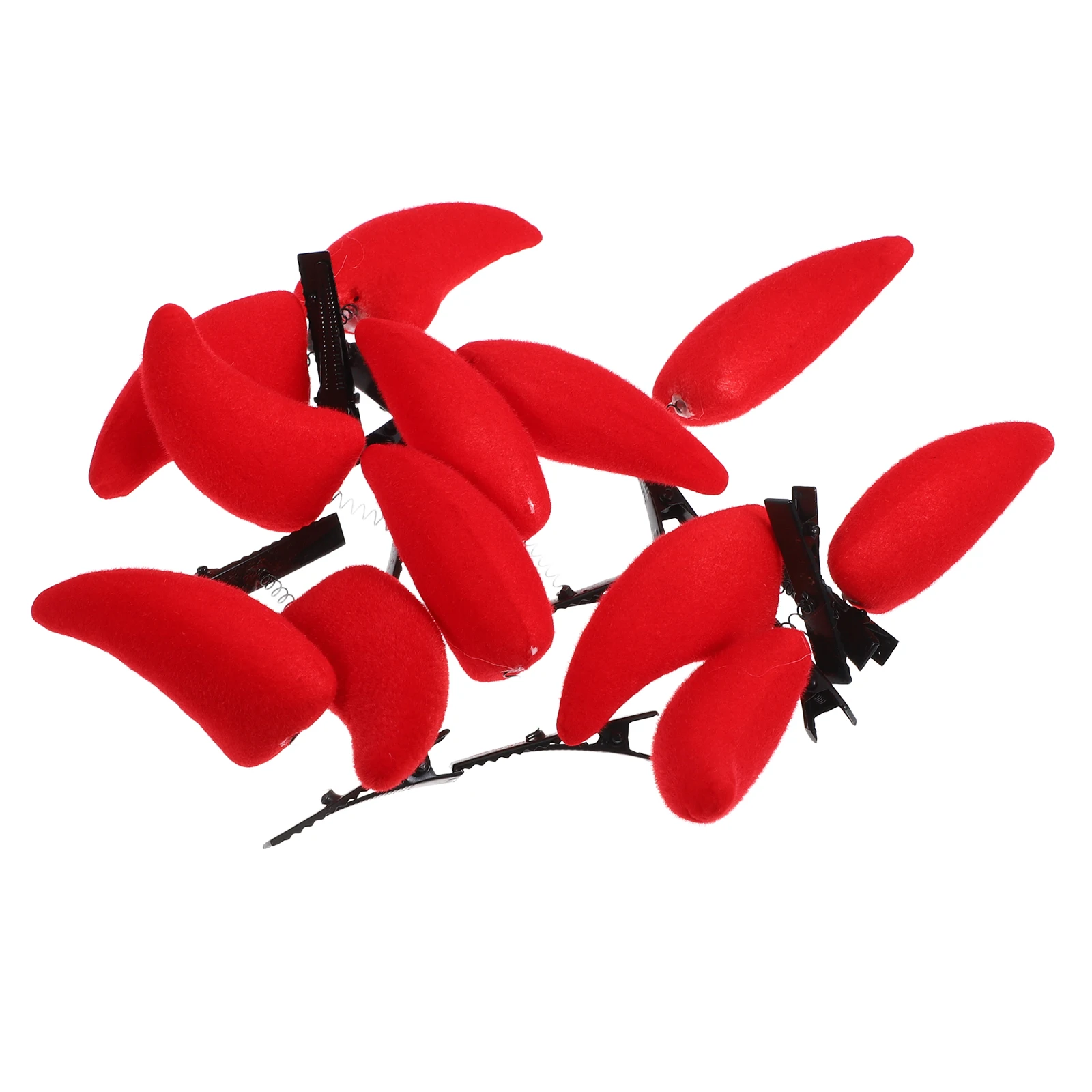 12pcs Red Curved Horn Hair Clips Durable Material Easy to Wear Women Gothic Style Halloween Cosplay Accessories Hair Decorations
12pcs Red Curved Horn Hair Clips Durable Material Easy to Wear Women Gothic Style Halloween Cosplay Accessories Hair Decorations