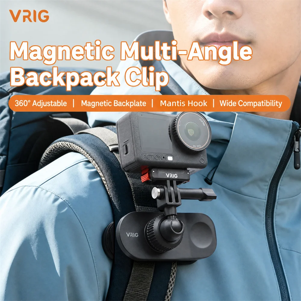 VRIG 360 Ball Head Magnetic Backpack Clip for DJI Osmo Action 6/5/4/3 Insta360 Ace Pro 2 GoPro 12 Hands-Free POV Camera Mount
VRIG 360 Ball Head Magnetic Backpack Clip for DJI Osmo Action 6/5/4/3 Insta360 Ace Pro 2 GoPro 12 Hands-Free POV Camera Mount