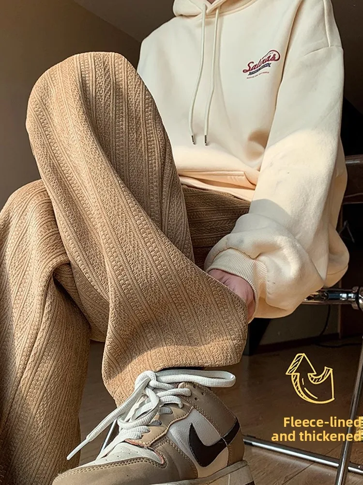 Oversize American Sle Fce Lined Wide Leg Straight Tube Pants Drapey Comfortable Winter Casual Trousers for Teens
Oversize American Sle Fce Lined Wide Leg Straight Tube Pants Drapey Comfortable Winter Casual Trousers for Teens