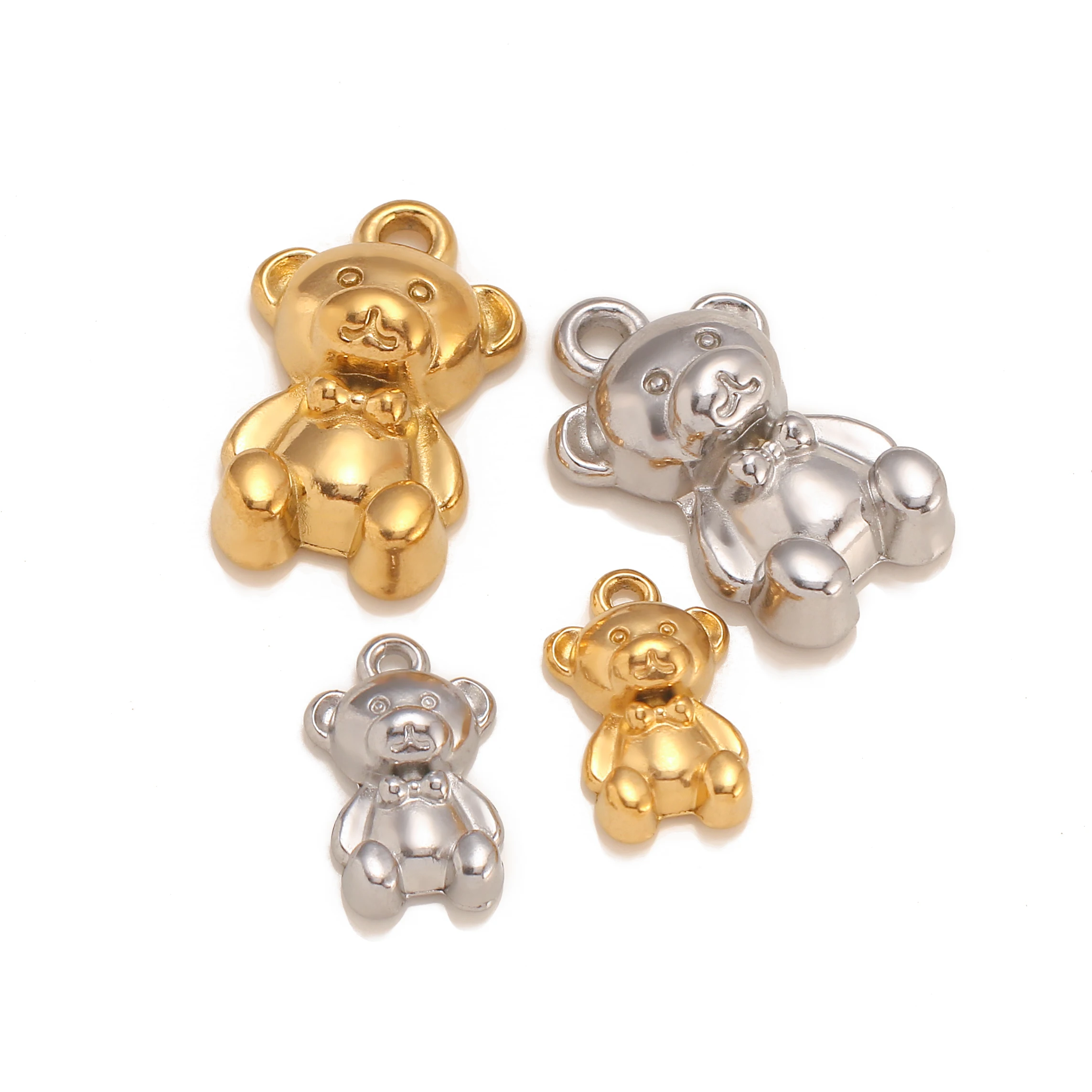 3Pcs/Lot Stainless Steel Cute Bear Charm For Making Gold Color Pendant Diy Necklace Bracelet Earrings Creative Jewelry Finding
3Pcs/Lot Stainless Steel Cute Bear Charm For Making Gold Color Pendant Diy Necklace Bracelet Earrings Creative Jewelry Finding