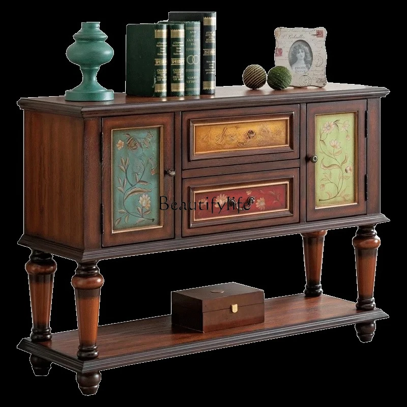 American Style Hallway Console Wall Retro European Style Living Room Partition Dining Side Cabinet
American Style Hallway Console Wall Retro European Style Living Room Partition Dining Side Cabinet