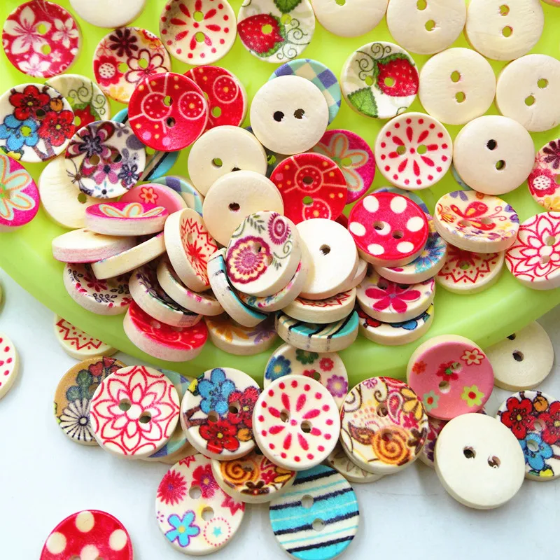 100 15mm bowl-shaped wooden buttons, a pack of beautiful mixed printed clothing, clothing decorative buttons
100 15mm bowl-shaped wooden buttons, a pack of beautiful mixed printed clothing, clothing decorative buttons