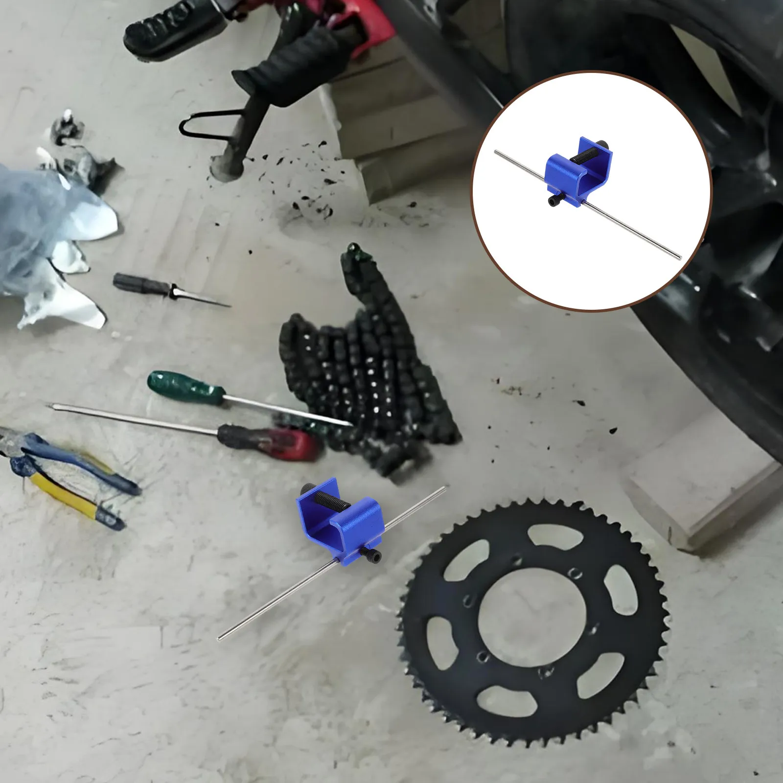 Набор инструментов для выравнивания цепи мотоцикла, универсальный регулировочный инструмент для обслуживания и ремонта мотоциклов, скутеров, цепных приводов.
Набор инструментов для выравнивания цепи мотоцикла, универсальный регулировочный инструмент для обслуживания и ремонта мотоциклов, скутеров, цепных приводов.