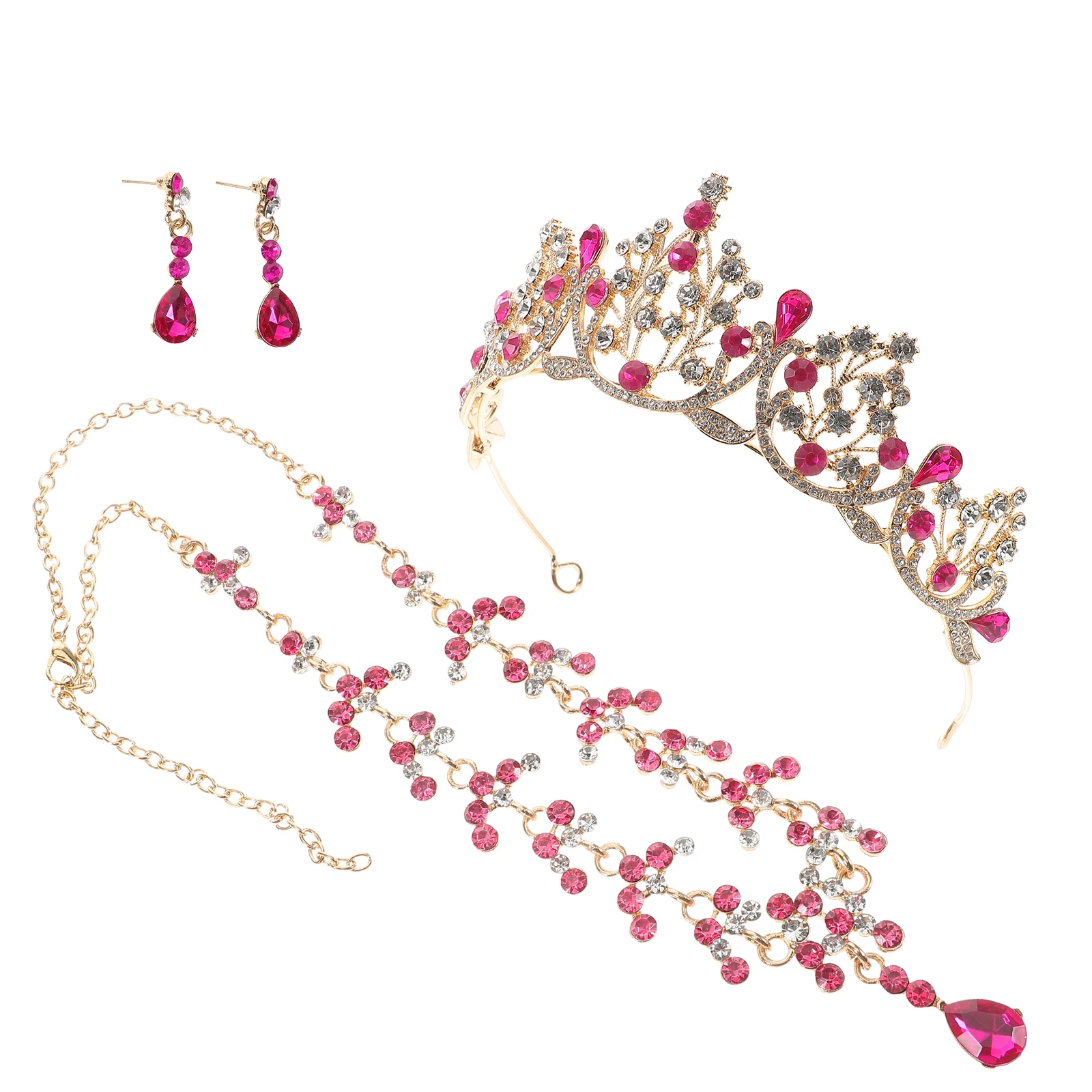 3 Piece Bridal Jewelry Set Elegant Wedding Crown Headband Rhinestone Necklace Earrings Women Accessories Queen Tiara
3 Piece Bridal Jewelry Set Elegant Wedding Crown Headband Rhinestone Necklace Earrings Women Accessories Queen Tiara