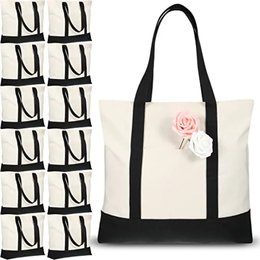Sherr Canvas Tote Bag Bulk, 21 in Cotton Blanks Canvas Tote with Pocket Zipper for DIY Heat Transfer Women Mother Gifts
Sherr Canvas Tote Bag Bulk, 21 in Cotton Blanks Canvas Tote with Pocket Zipper for DIY Heat Transfer Women Mother Gifts