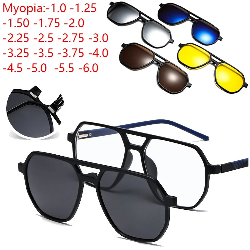 6 IN 1 Myopia Sports Mirror Magnetic Mirror Sets Polarized Square Sunglasses Fashion Dazzling Dual-beam Big Frame Can Custom
6 IN 1 Myopia Sports Mirror Magnetic Mirror Sets Polarized Square Sunglasses Fashion Dazzling Dual-beam Big Frame Can Custom