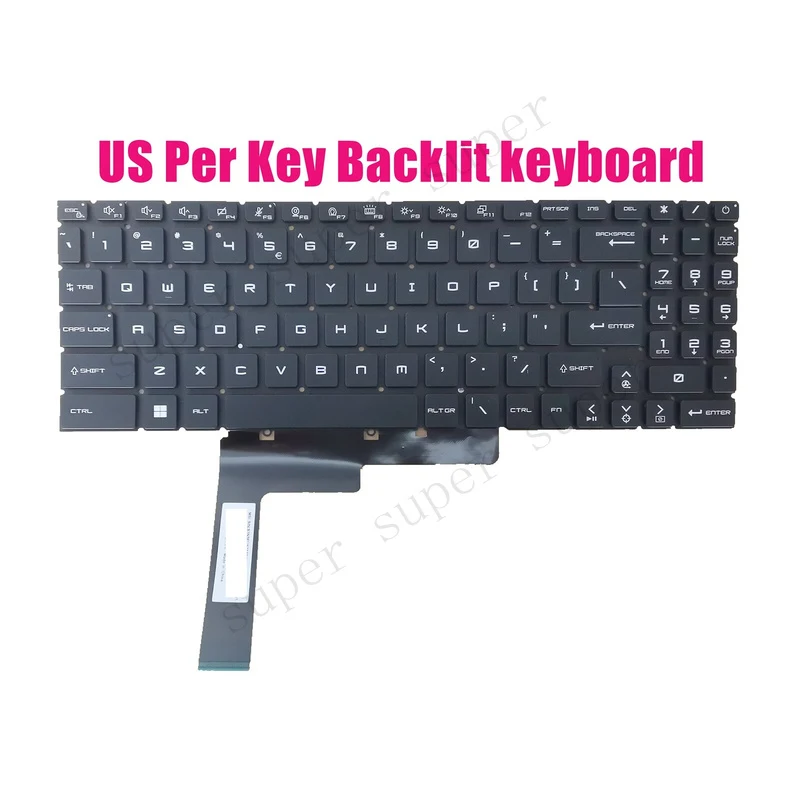SSS+ US Per Key Backlit keyboard for MSI V203122QK1 UI S1N-3EUS2K3-SA0
SSS+ US Per Key Backlit keyboard for MSI V203122QK1 UI S1N-3EUS2K3-SA0
