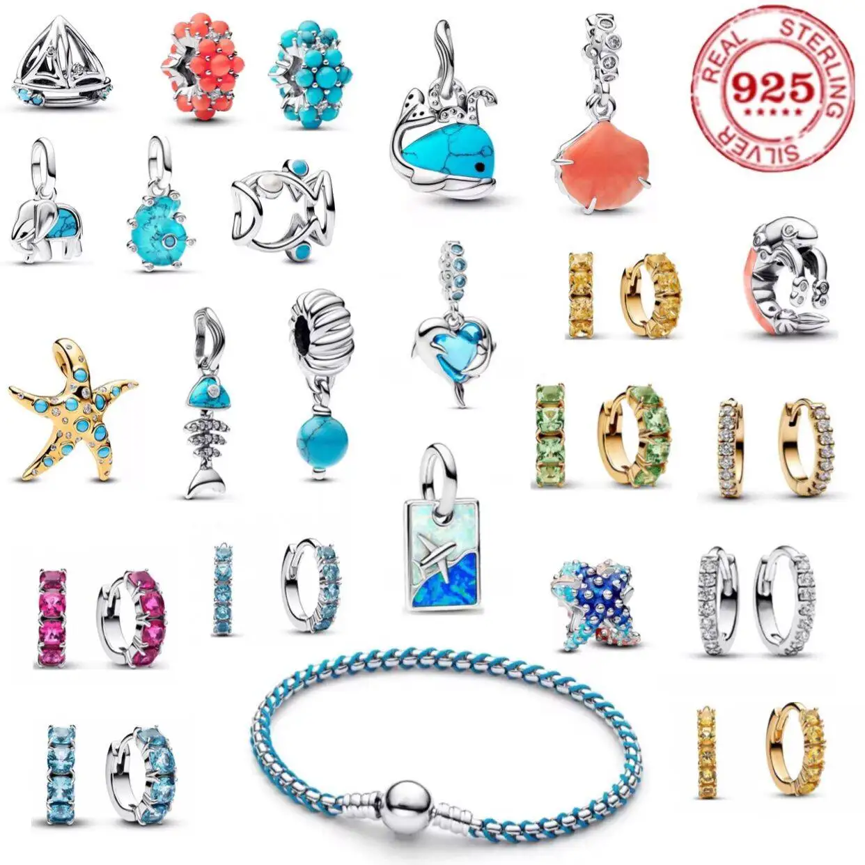 2025 New 925% sterling silver Underwater World Sea Shell Starfish Pendant Stud earrings original DIY bracelet jewelry for women
2025 New 925% sterling silver Underwater World Sea Shell Starfish Pendant Stud earrings original DIY bracelet jewelry for women