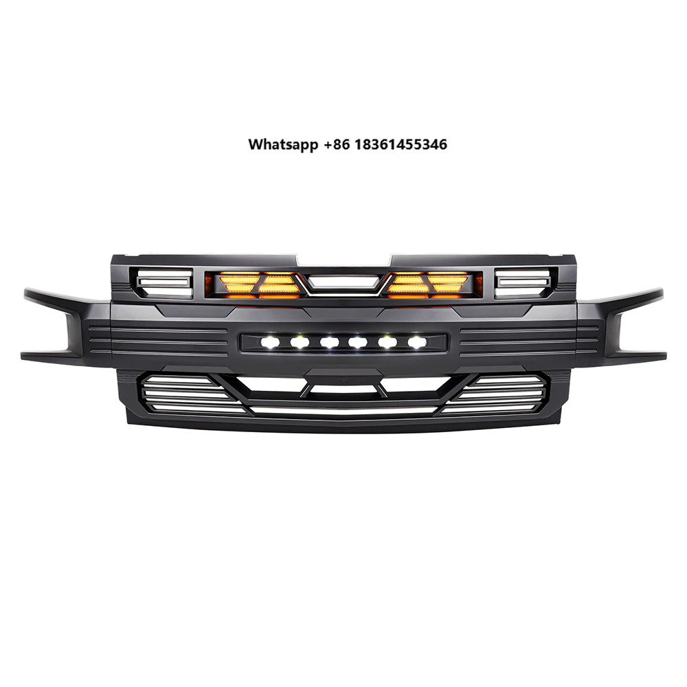 For 2019 2020 2021 Silverado 1500 Matte Black Car Grills Front Armor Grille Bumper Grill With Off-Road & Amber Lights
For 2019 2020 2021 Silverado 1500 Matte Black Car Grills Front Armor Grille Bumper Grill With Off-Road & Amber Lights