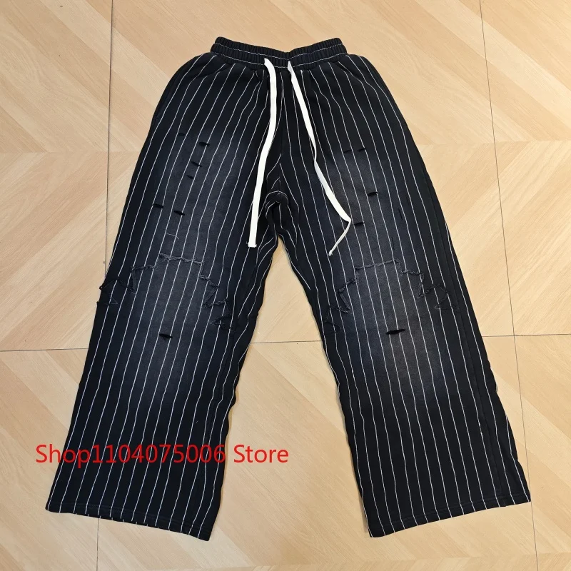 Vertabrae Ripped Stripe Wide Leg Pants Unisex Cotton Casual Trousers Loose Fit Comfortable Breathable Streetwear Fashion
Vertabrae Ripped Stripe Wide Leg Pants Unisex Cotton Casual Trousers Loose Fit Comfortable Breathable Streetwear Fashion