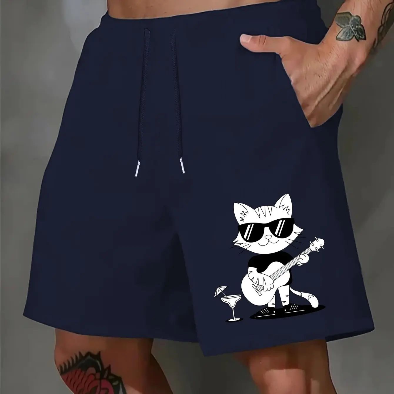 Men's Cat Guitar Printed Shorts - Summer Beach Boardwalk Music Theme Shorts, Concert Casual Outdoor Shorts
Men's Cat Guitar Printed Shorts - Summer Beach Boardwalk Music Theme Shorts, Concert Casual Outdoor Shorts