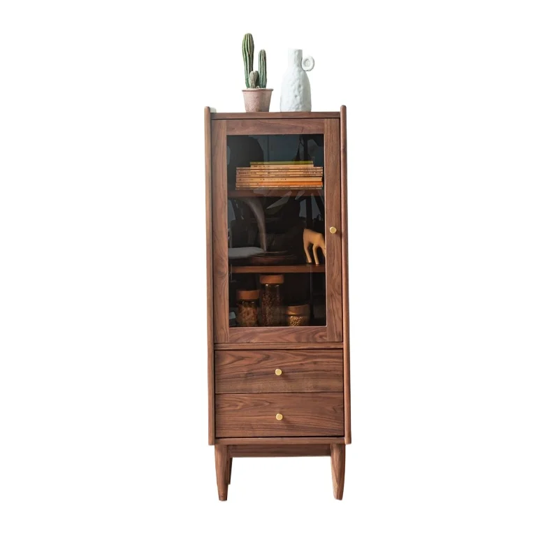 *North American Black Walnut Solid Wood Wine Cabinet Locker Single Door Nordic Bookcase Brown Glass Side Cabinet
*North American Black Walnut Solid Wood Wine Cabinet Locker Single Door Nordic Bookcase Brown Glass Side Cabinet