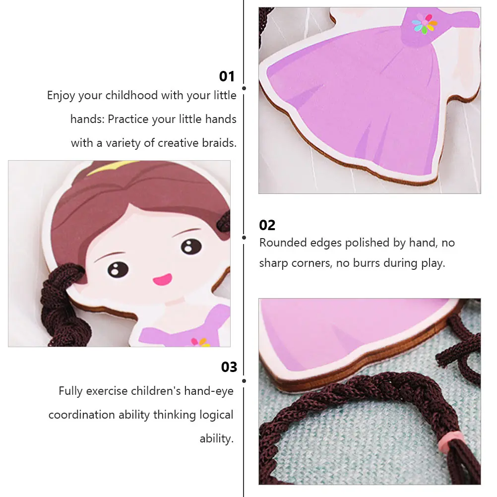 2 Pcs Braid Toy DIY Braiding Plaything Kids Toys Polished Educational Game Wooden Early Braided
2 Pcs Braid Toy DIY Braiding Plaything Kids Toys Polished Educational Game Wooden Early Braided