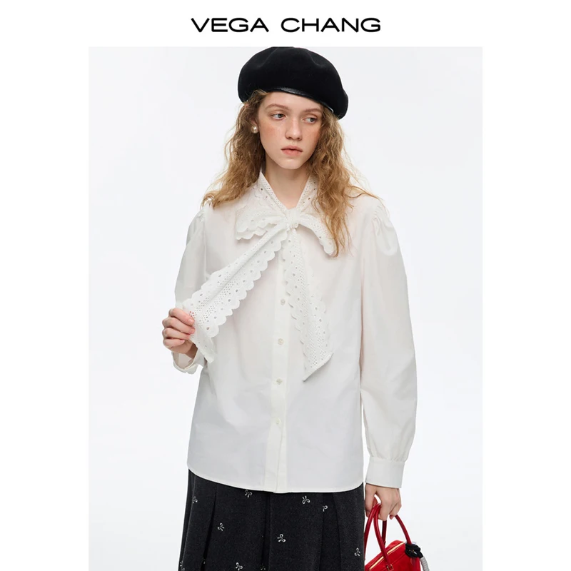 Vega Chang, осенне-зимняя новая женская рубашка в стиле ретро с кружевными рукавами и пышными рукавами
Vega Chang, осенне-зимняя новая женская рубашка в стиле ретро с кружевными рукавами и пышными рукавами