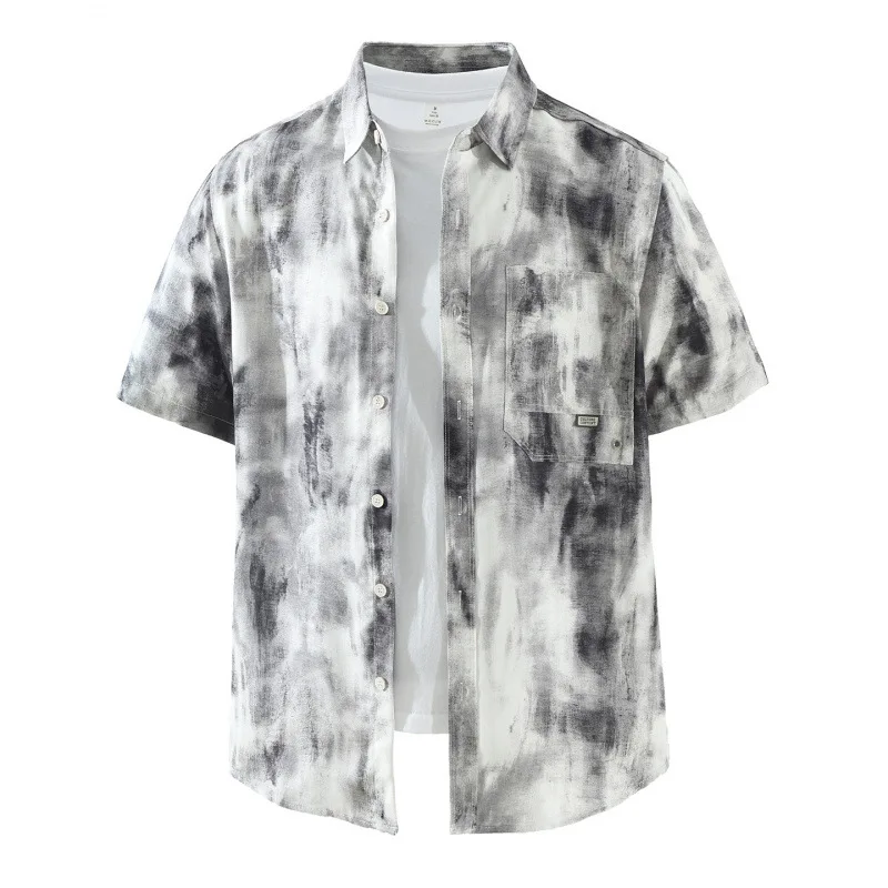 Japanese Streetwear Short Sleeve Men's Printed Shirts Youth Casual Fashion Tops Lapel Pocket Button Shirt Literary Men Clothing
Japanese Streetwear Short Sleeve Men's Printed Shirts Youth Casual Fashion Tops Lapel Pocket Button Shirt Literary Men Clothing