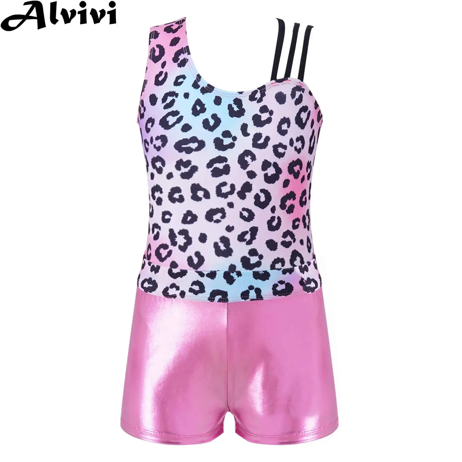 Girls Summer Swimsuit Set Asymmetric Shoulder Sleeveless Leopard Print Bodysuit with Shorts Gymnastic Yoga Sportswear Swimwear
Girls Summer Swimsuit Set Asymmetric Shoulder Sleeveless Leopard Print Bodysuit with Shorts Gymnastic Yoga Sportswear Swimwear