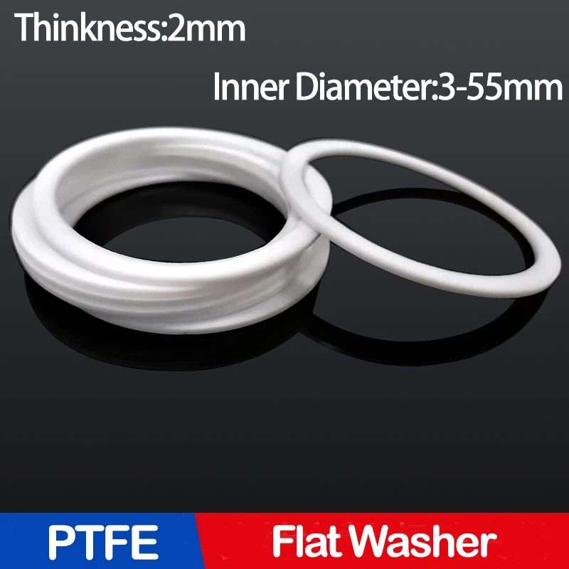 PTFE Flat Washer Flange Pressure Gauge Water Pipe Joint Gasket Inner Diameter 3-55mm Gasket Spacer Sealing For Pressure Gage
PTFE Flat Washer Flange Pressure Gauge Water Pipe Joint Gasket Inner Diameter 3-55mm Gasket Spacer Sealing For Pressure Gage