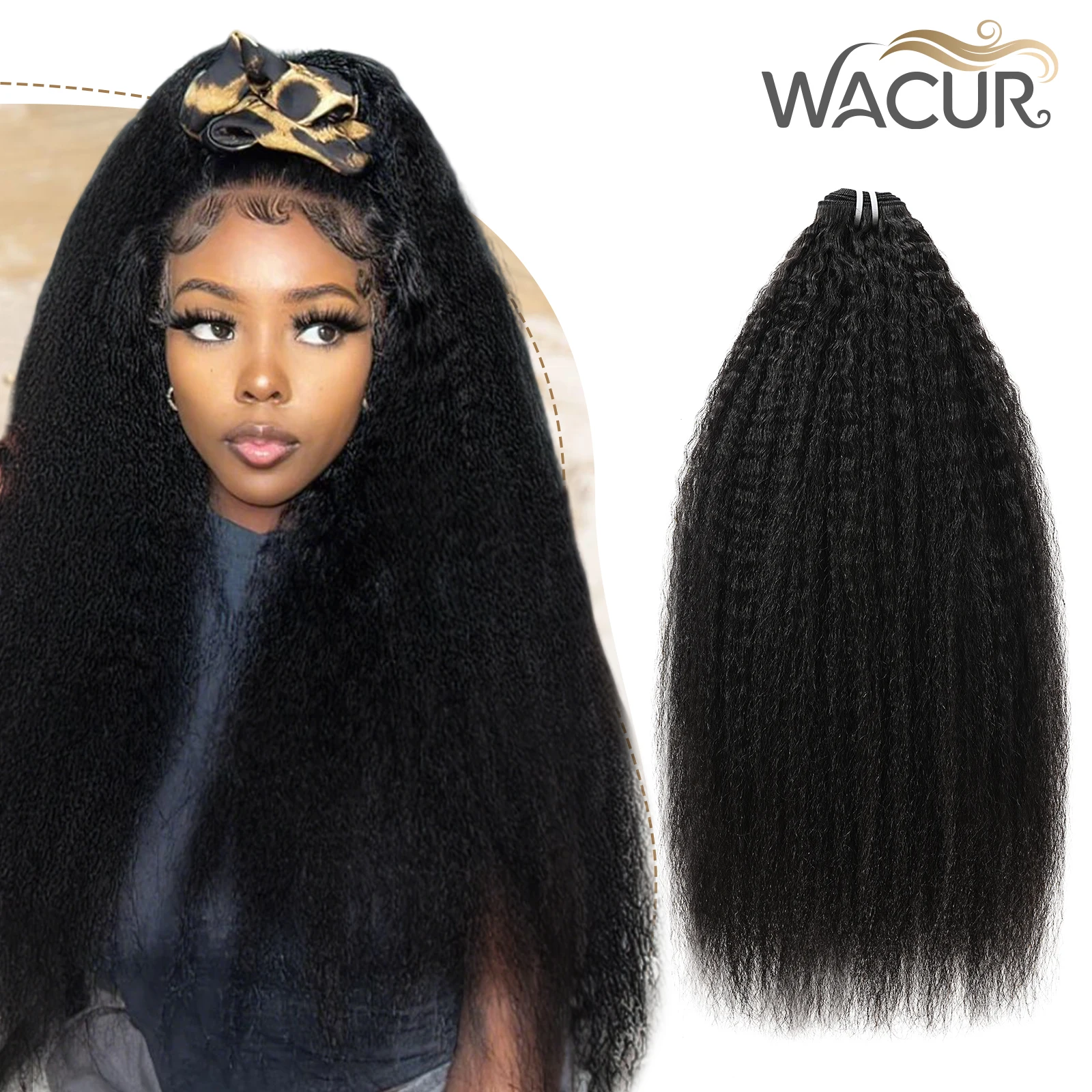 Wacur 12A Kinky Straight Bundle real Human Hair Braid Extension 12-30in Natural Black 100% Virgin Remy Hair Extension for woman
Wacur 12A Kinky Straight Bundle real Human Hair Braid Extension 12-30in Natural Black 100% Virgin Remy Hair Extension for woman