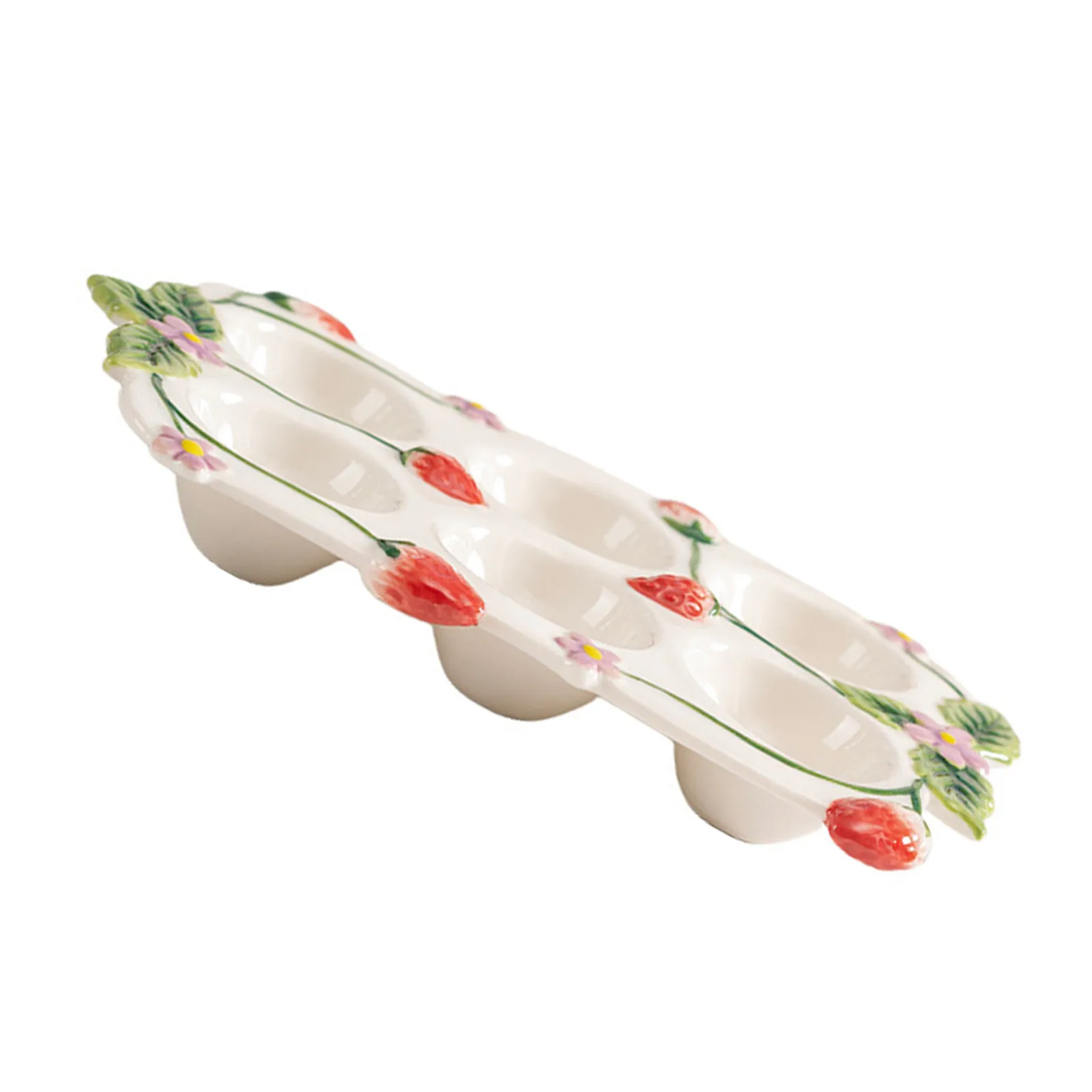 Ceramic 6 Hole Egg Storage Tray Stackable Egg Holder Container Strawberry Decor Kitchen Countertop Organizer for Refrigerator
Ceramic 6 Hole Egg Storage Tray Stackable Egg Holder Container Strawberry Decor Kitchen Countertop Organizer for Refrigerator